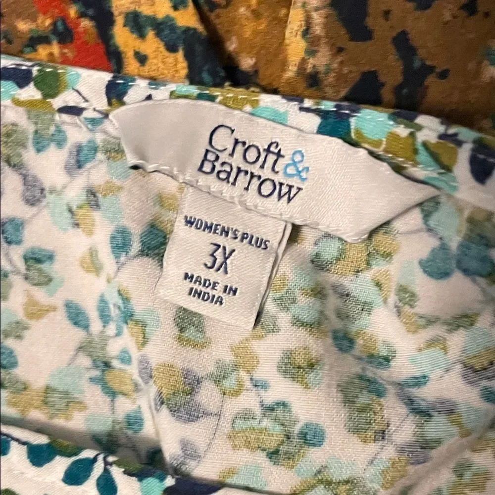 Bundle of 3X tops Dana Buchman Pink Patterned Blouse with Chain Accent and more - Picture 8 of 9